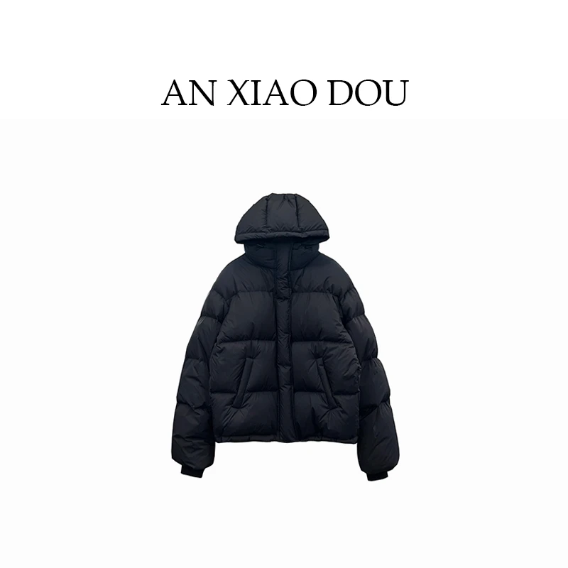 安小豆【高品韩版连帽羽绒服】冬季高充绒量保暖百搭拉链羽绒外套