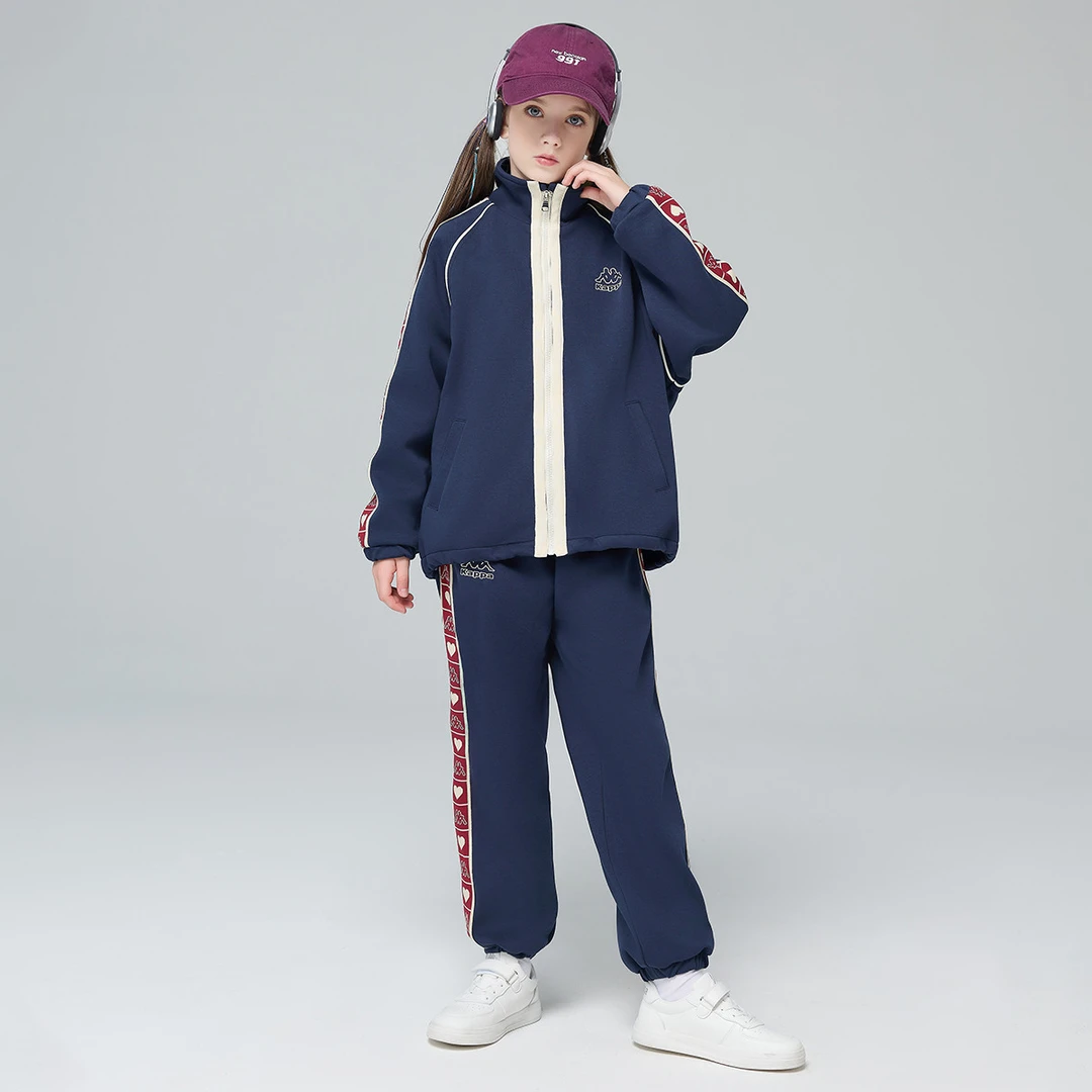 Kappa Kids2023春秋装儿童套装休闲潮流时尚运动套装大童百搭套装