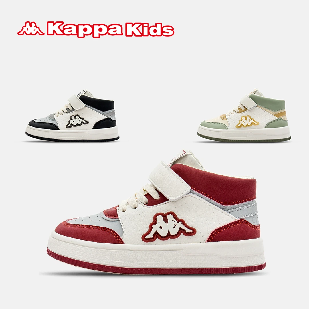 Kappa Kids卡帕童鞋秋冬百搭中大童防滑舒适高帮春秋男女童亲子鞋