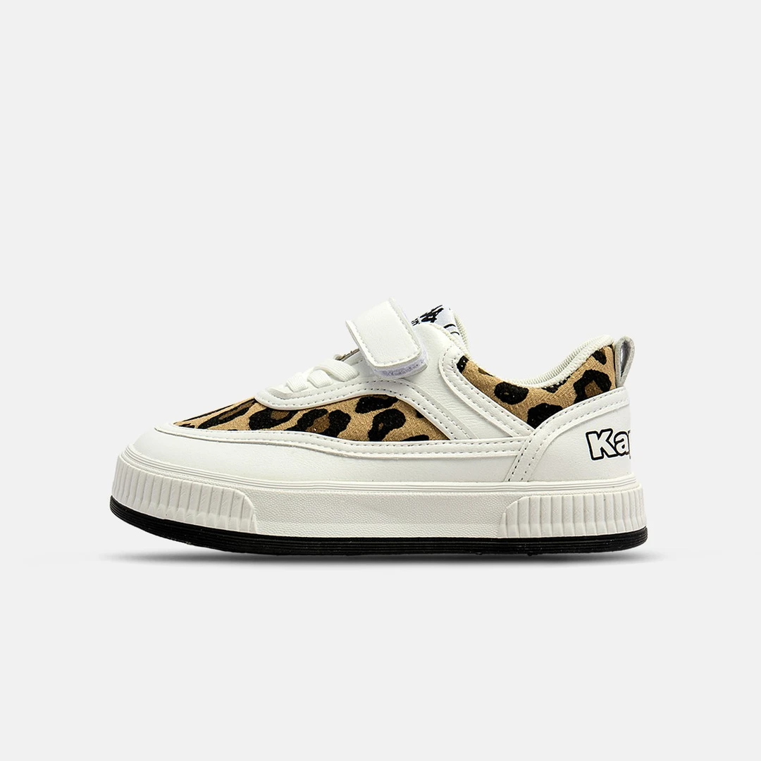 Kappa Kids卡帕春夏男童女童时尚拼色魔术贴轻便潮流低帮休闲板鞋