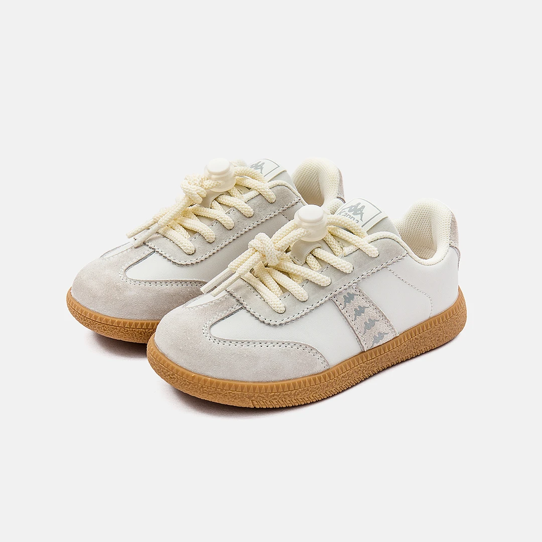 Kappa Kids卡帕春季新款春秋中时尚百搭复古舒适透气运动鞋德训鞋