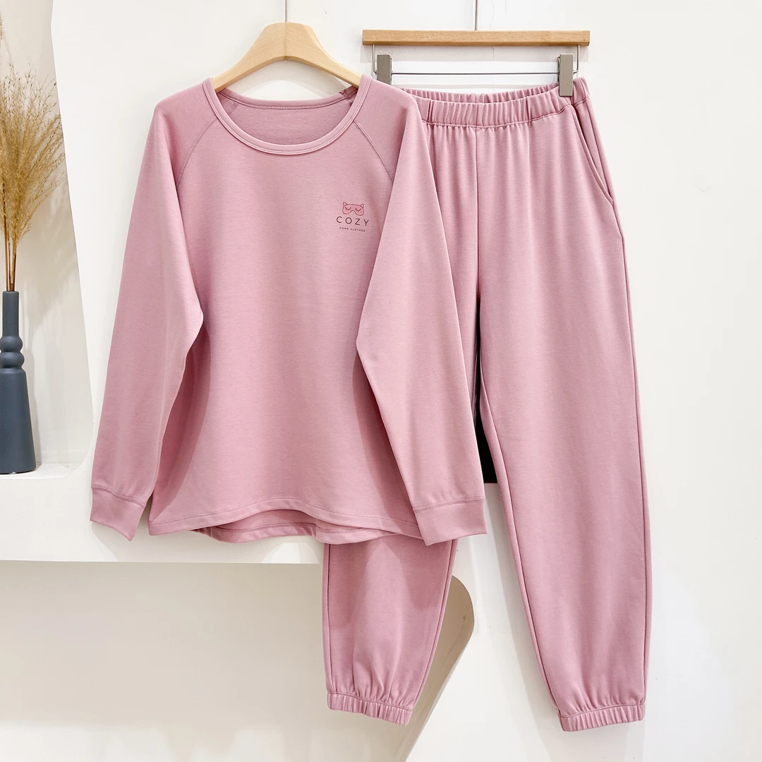 猫咪款德绒插肩套装9391