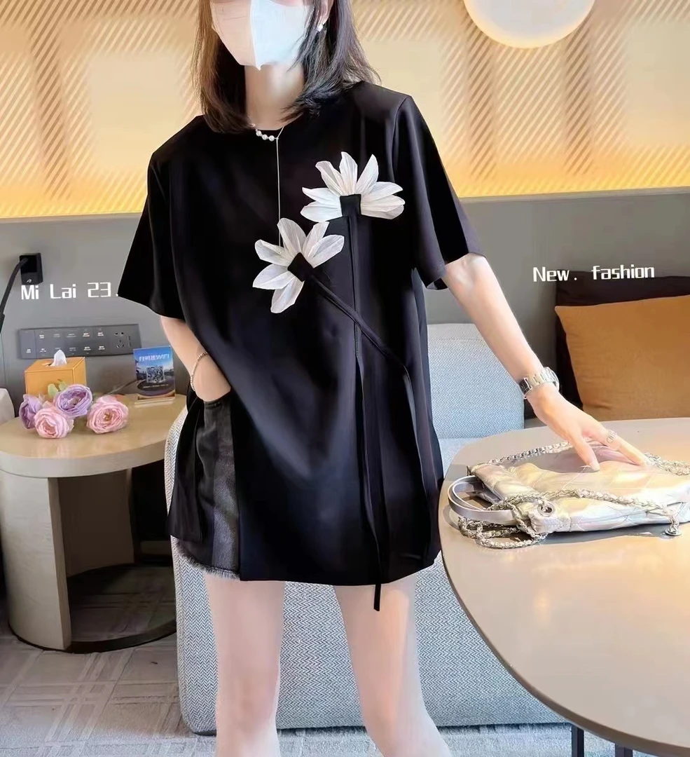 夏季新款休闲显瘦设计感衬衣西装裤女九分上衣衬衫