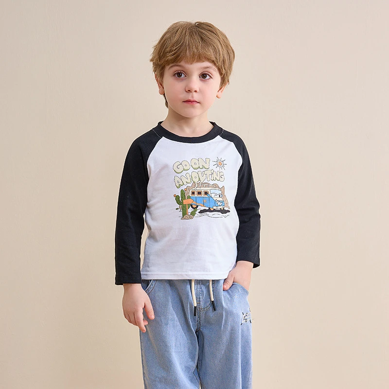 （92）6300全棉长袖T恤儿童单上衣儿童长T恤