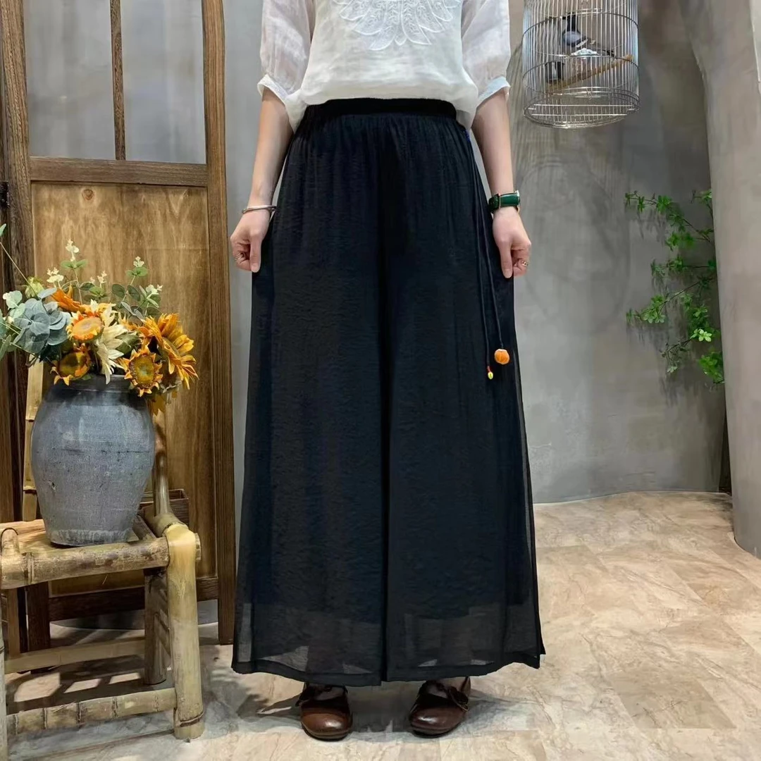 【棉娃娃原创】苎麻盘扣流苏  百搭  裙裤