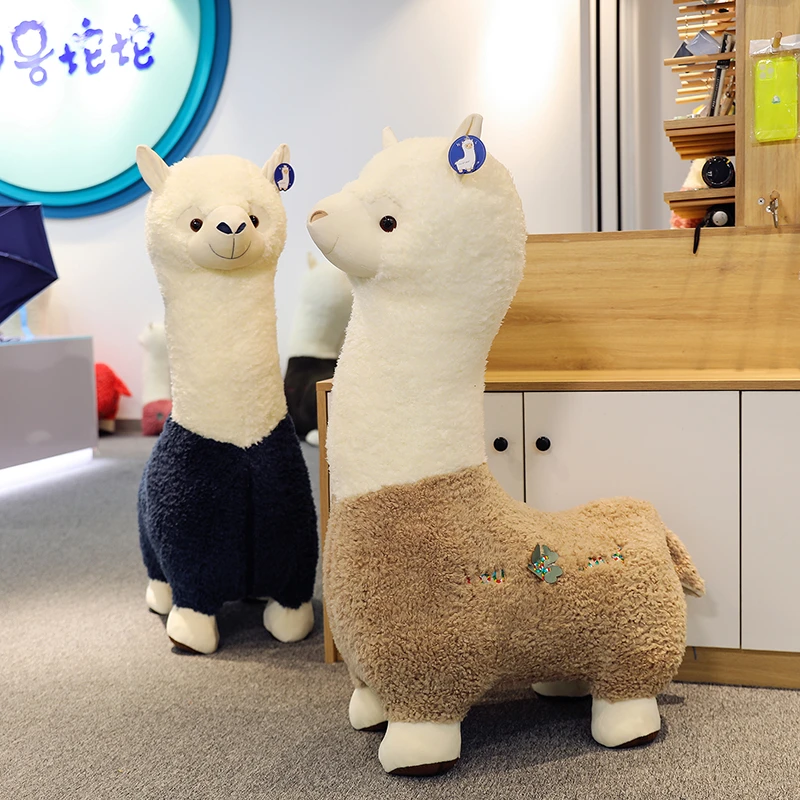 创意羊驼座椅凳子动物坐凳落地网红摆件客厅装饰乔迁新居搬家礼物