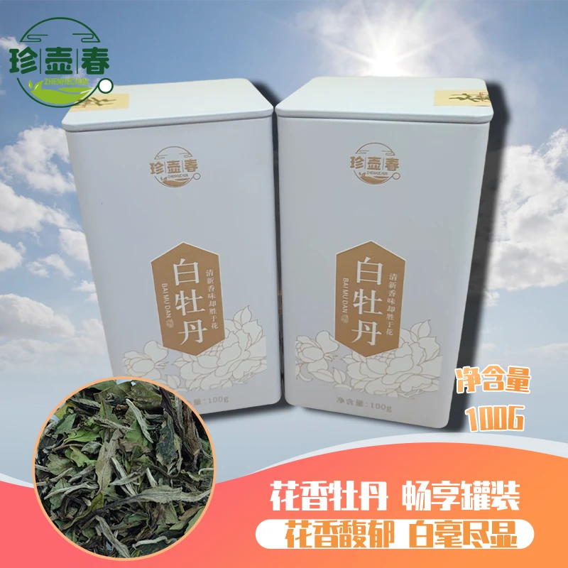 正宗福建白茶白牡丹明前头采花香嫩芽清新香味白茶罐装100g寿眉