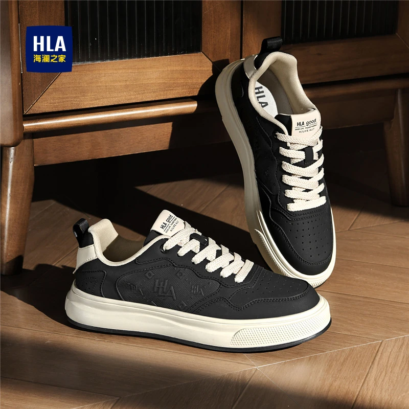 HLA/海澜之家男鞋新款秋季时尚百搭小白鞋舒适休闲男士板鞋耐磨