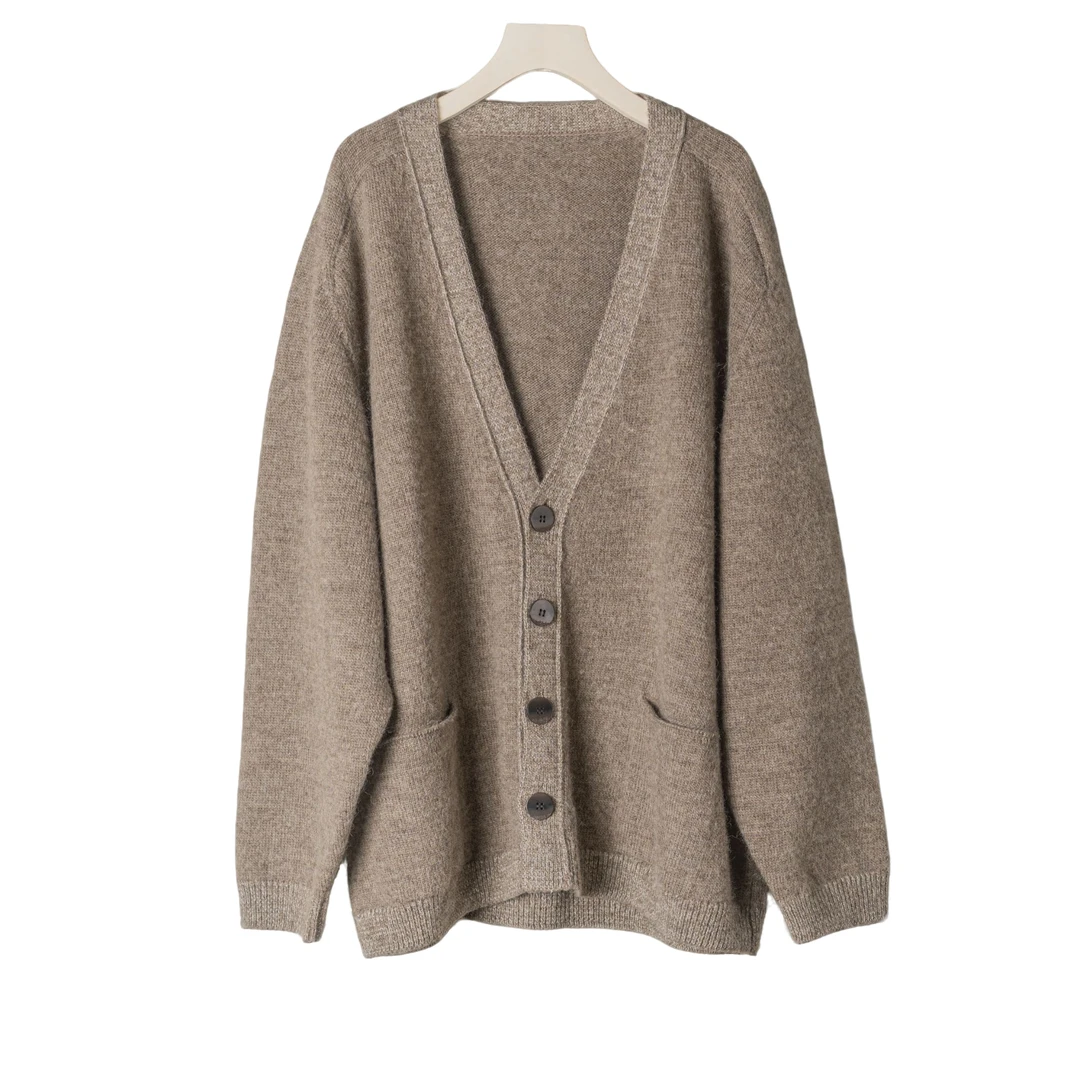 三木兮非2024秋冬雅丹风休闲舒适冰岛羊毛开衫毛衣外套24XS1061