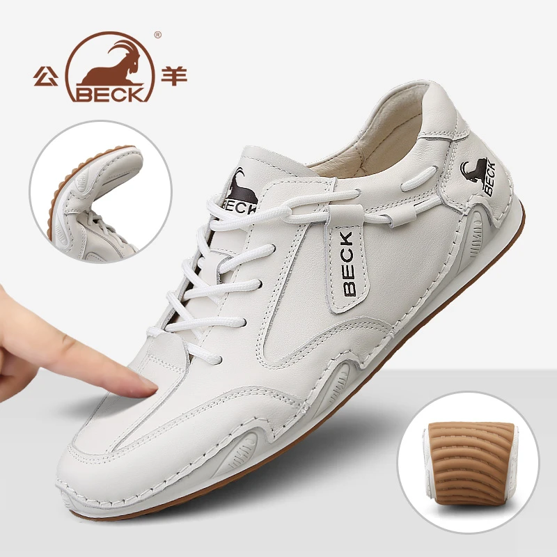 BECK/公羊高档米字鞋男士运动舒适时尚休闲百搭透气软底防滑鞋子
