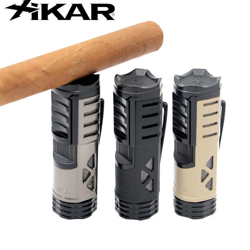 美国西卡xikar雪茄打火机雪茄架打火机大火力单火直冲可充气