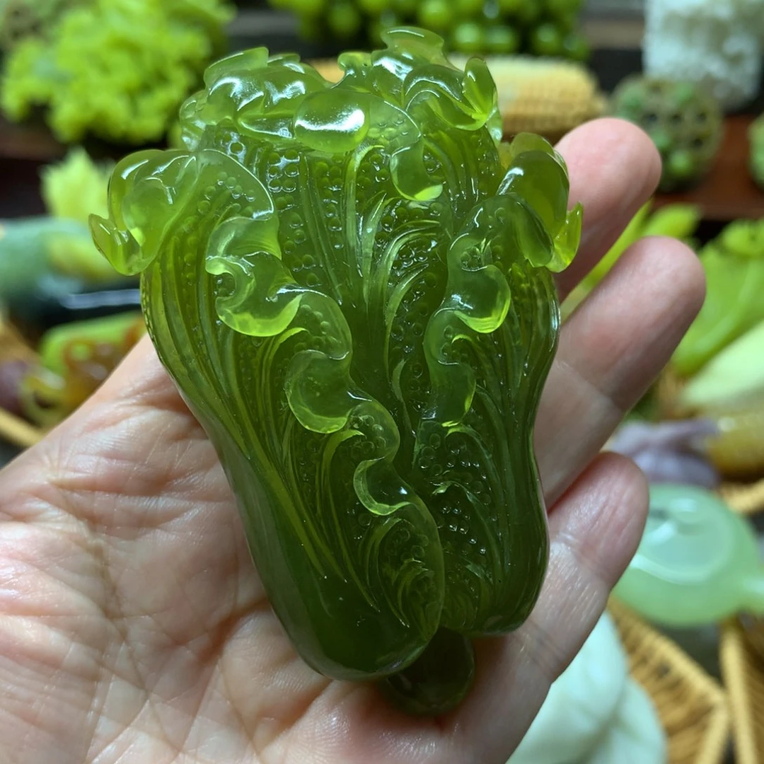 蛇纹石玉手把件未镶嵌
