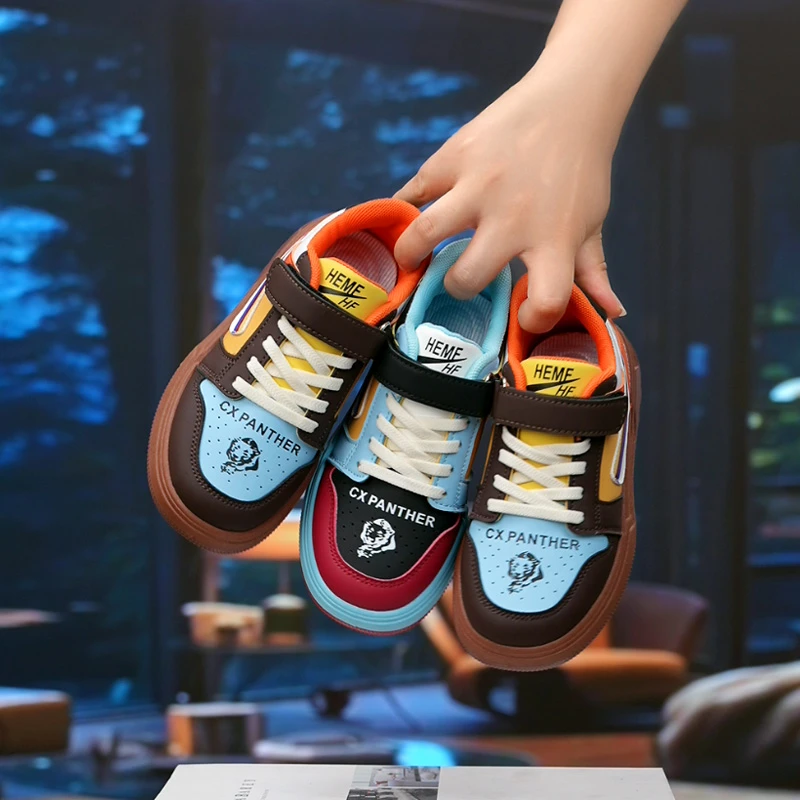 儿童板鞋2024秋新款男童鞋子女童运动鞋低帮休闲德训鞋潮