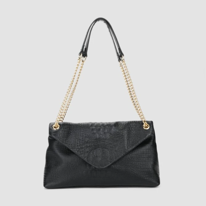 时尚单肩腋下包斜挎链条女包21100-1黑色