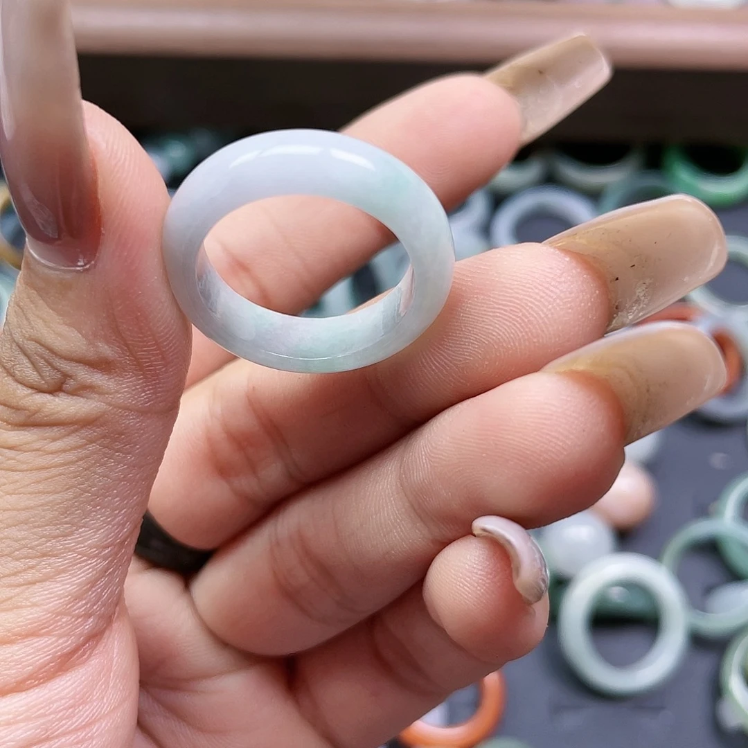 翡翠戒指未镶嵌圈17 18