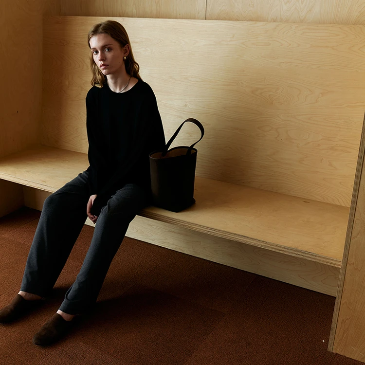 LAUREATO 丨美国往事 68支三股精纺羊毛 CleanFit廓形长袖T恤