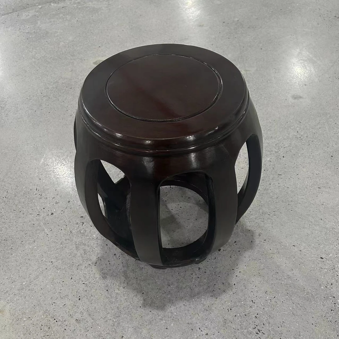 圆形南美酸z新中式鼓凳书桌凳禅意家用凳子换鞋凳梳妆凳实木茶凳