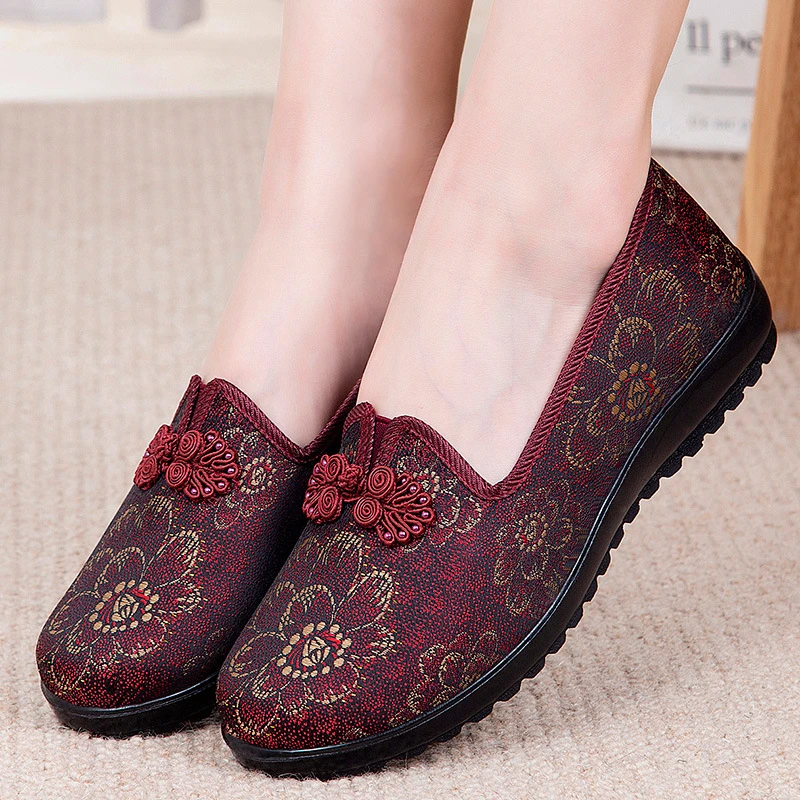 【34-43码】老人鞋女妈妈鞋软底舒适春秋款老北京布鞋平底中老年鞋