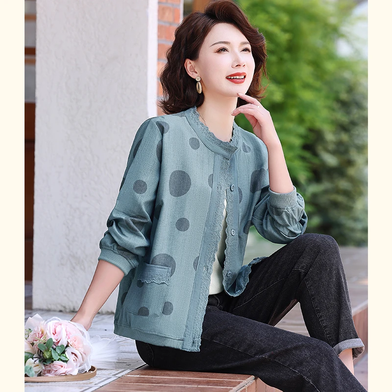 中年妈妈秋装薄款风衣外套2024新款洋气中老年女装春秋季上衣夹克