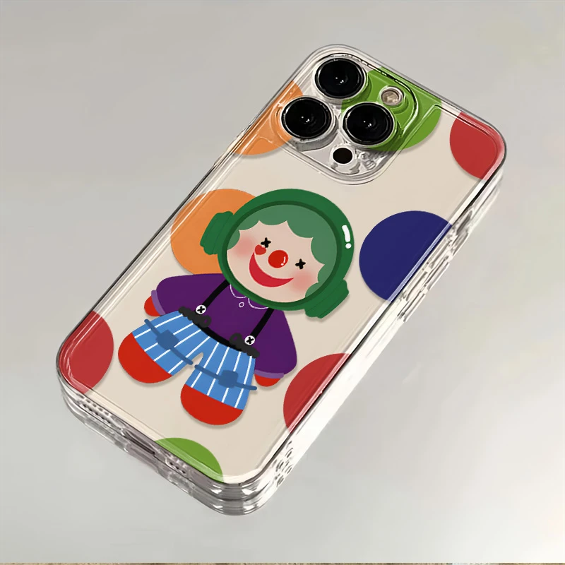 波点卡通适用苹果13华为荣耀防摔OPPO透明VIVO全包iPhone14手机壳