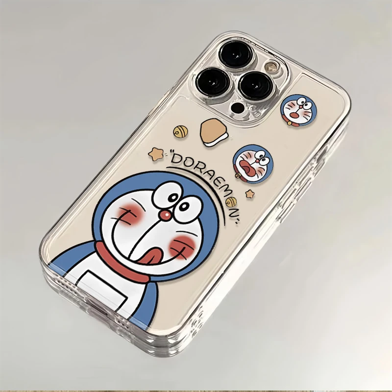 哆啦A梦适用苹果15华为荣耀防摔OPPO透明VIVO全包iPhone13手机壳x