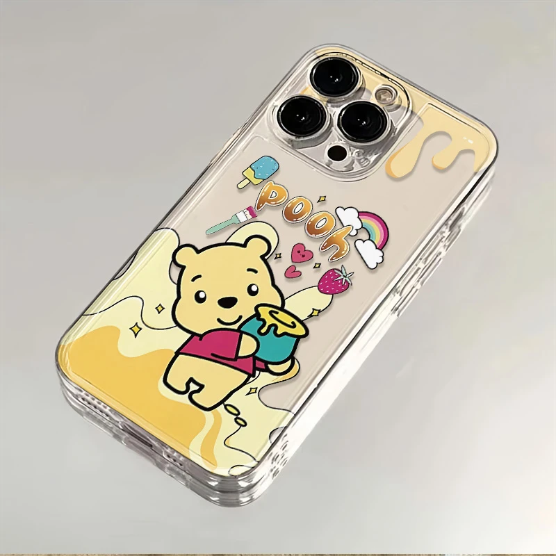 蜜罐维尼适用苹果15华为荣耀防摔OPPO透明VIVO全包iPhone13手机壳