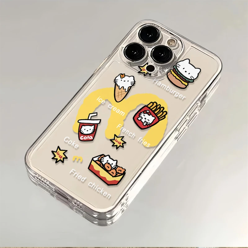 喜庆零食适用苹果15华为新款荣耀OPPO透明VIVO全包iPhone13手机壳