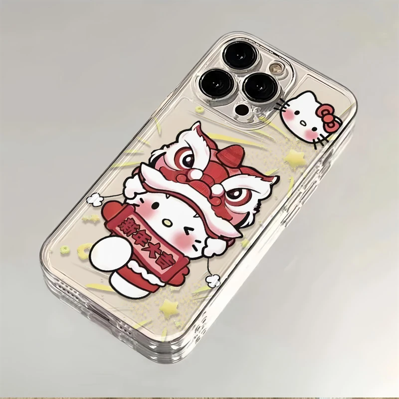 新年大吉猫适用苹果15PROMax/14/13/12太空壳潮流可爱XS手机壳