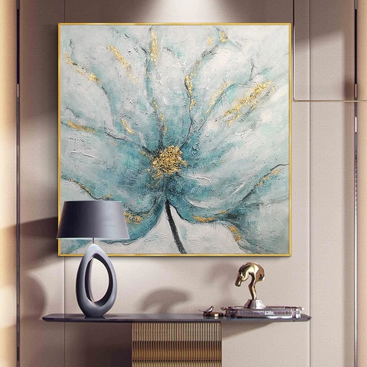 【花开富贵】手绘客厅装饰画油画现代简约餐厅壁画轻奢高端抽象画