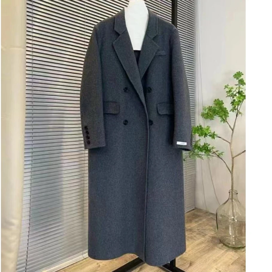 新款秋冬双面绵羊毛大衣加厚显瘦气质百搭