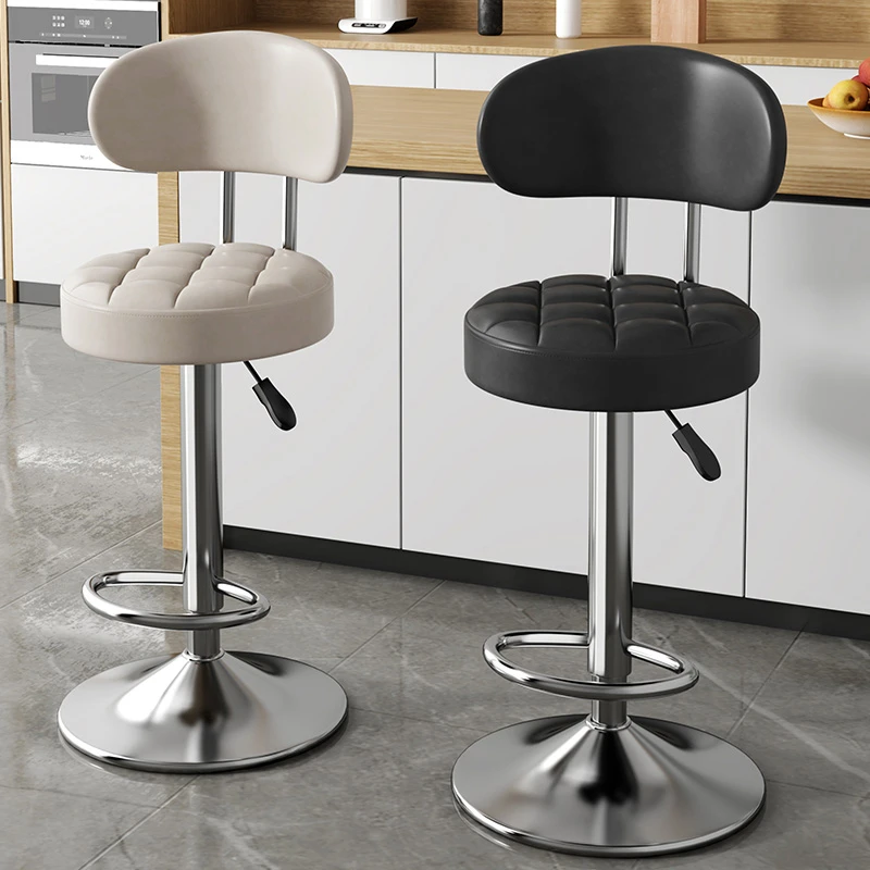 可升降吧台椅子高脚蹬子酒吧椅家用商用收银前台转椅吧凳靠背椅子