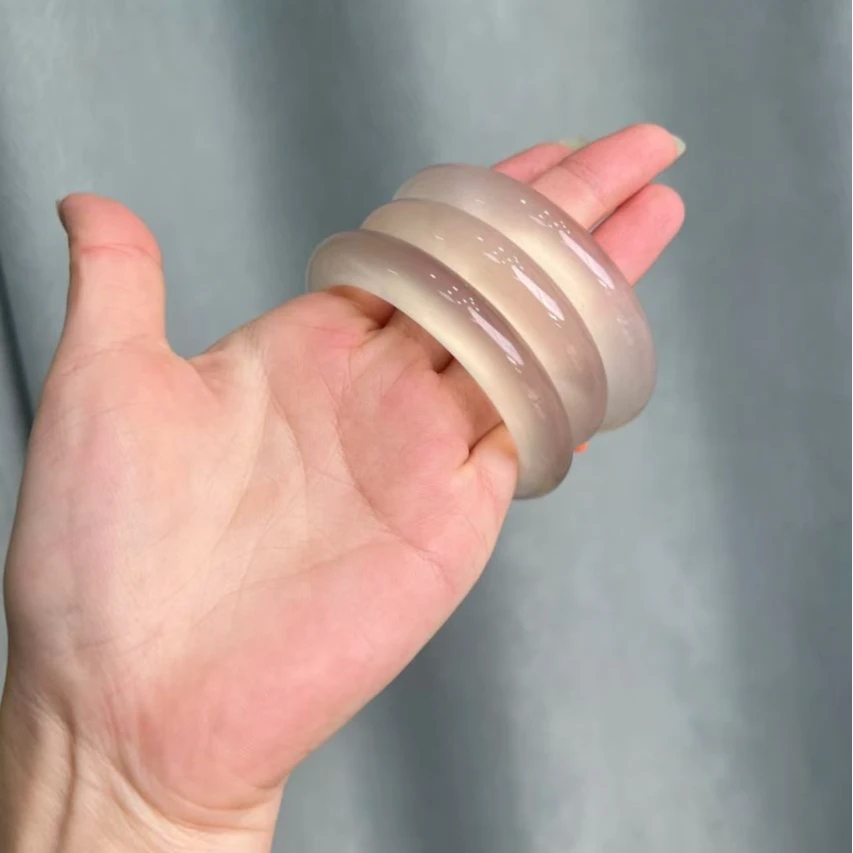 【带证书】天然玛瑙高货马料香槟金手镯（多样性发一）