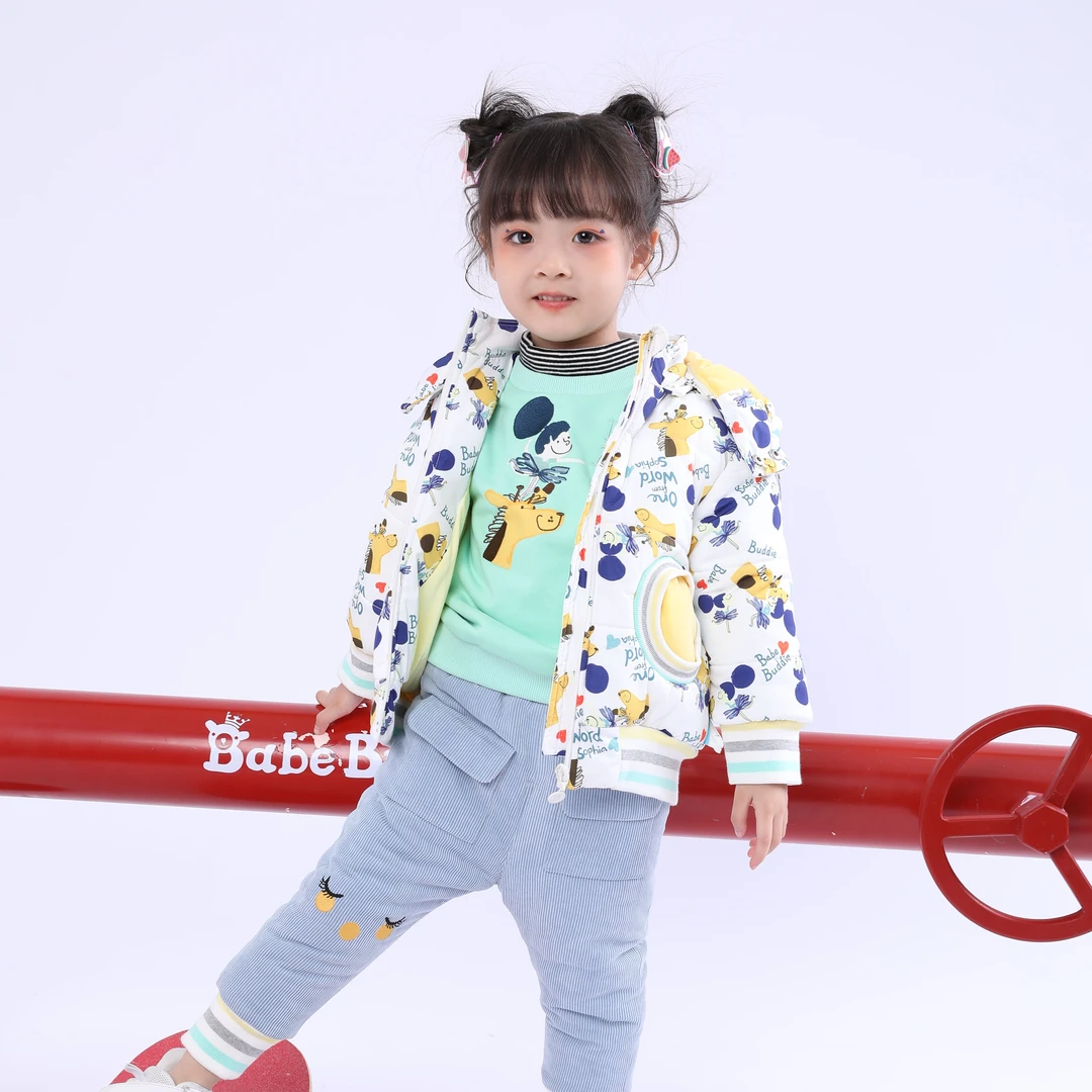 梭织长袖连帽棉服8142608