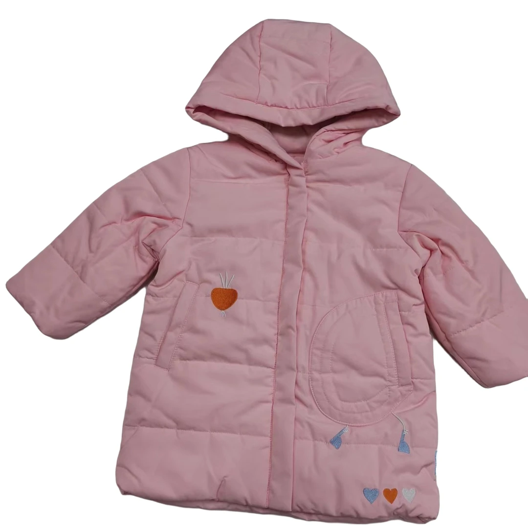 【Babe Buddie】新款甜馨粉萝卜系列长款连帽棉服8042616