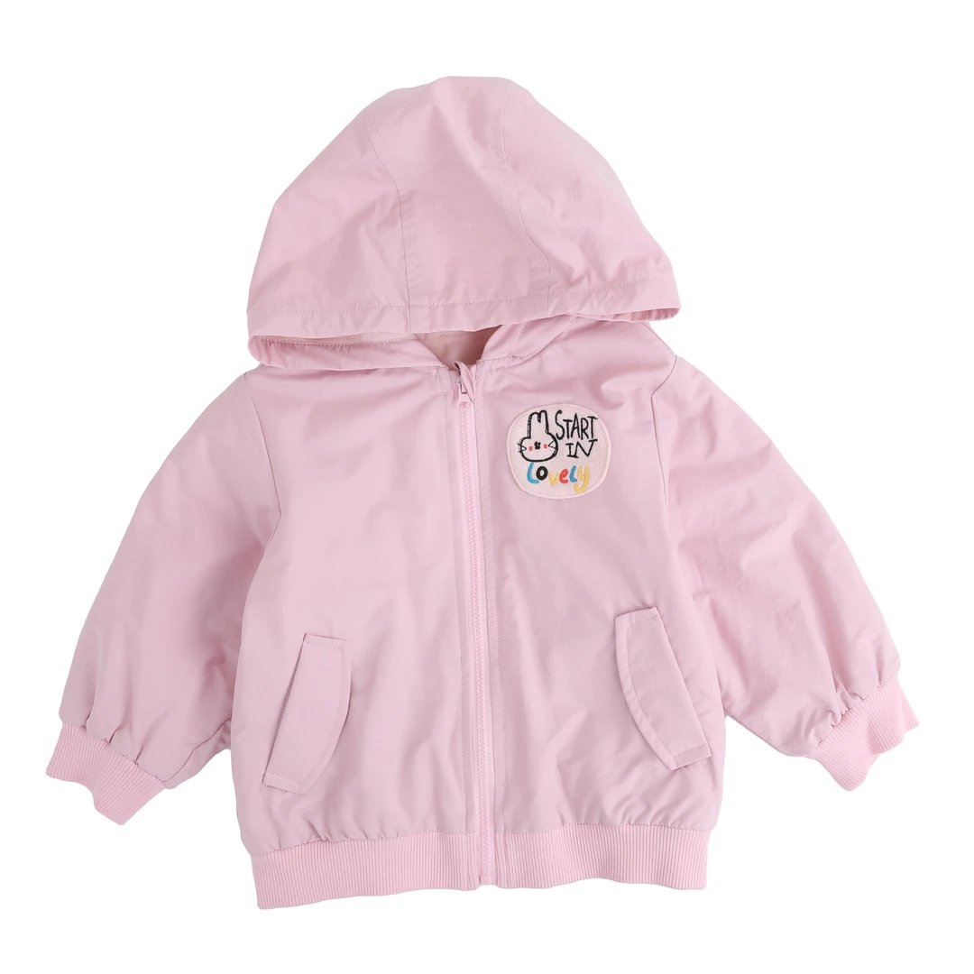 双层带摇粒绒梭织连帽夹外套8232514