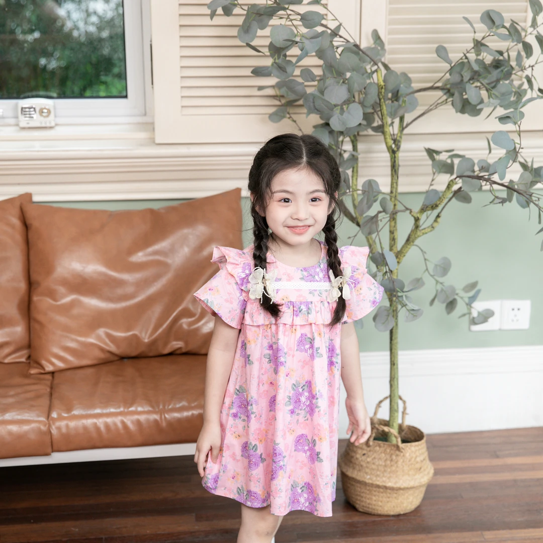 童装夏天时尚梭织短袖连衣裙33220084