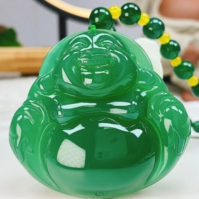 【镇店之宝】帝王绿大佛公  厚装笑脸大肚佛 附鉴定证书礼盒1