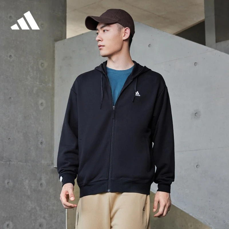 阿迪达斯官方 加绒宽松连帽夹克外套男女款轻运动 adidas IV7607