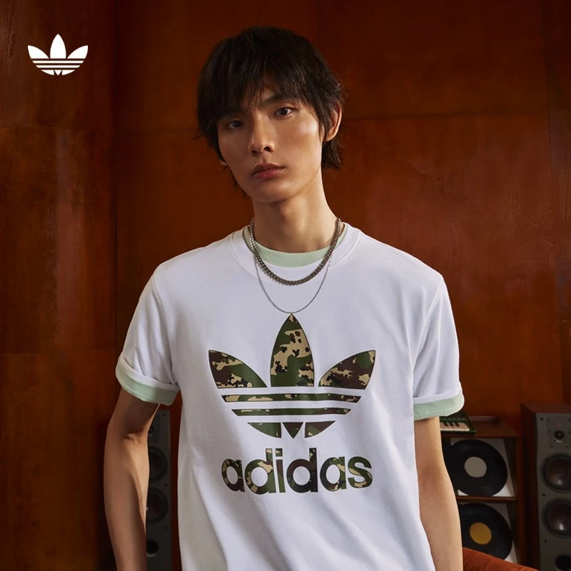 阿迪达斯官方三叶草 男款夏季运动圆领短袖T恤 adidas IS2894