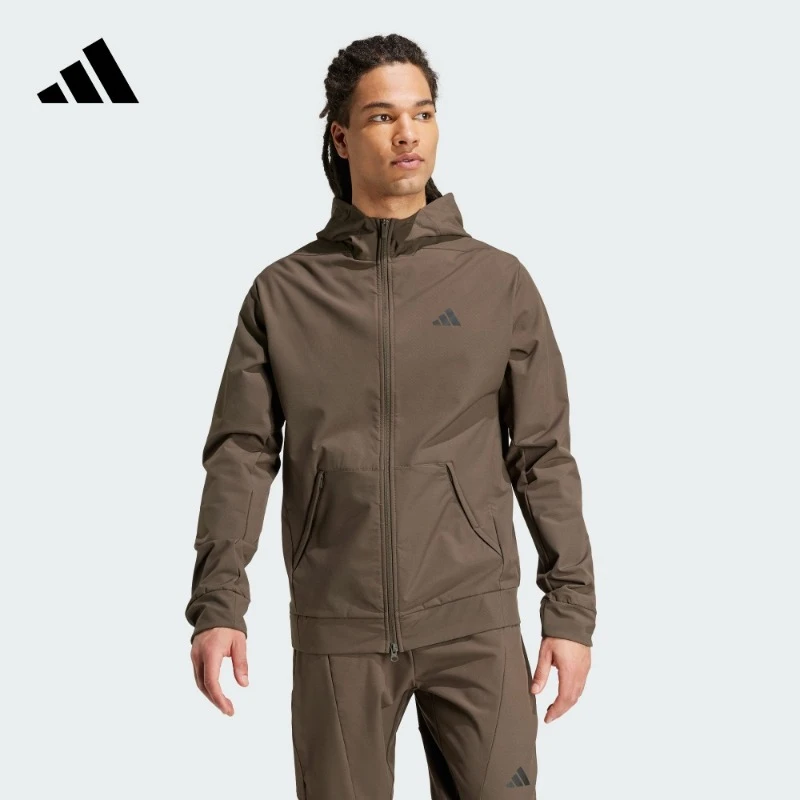 阿迪达斯 拒水防风温暖运动连帽夹克外套男冬季新款adidas IX9059