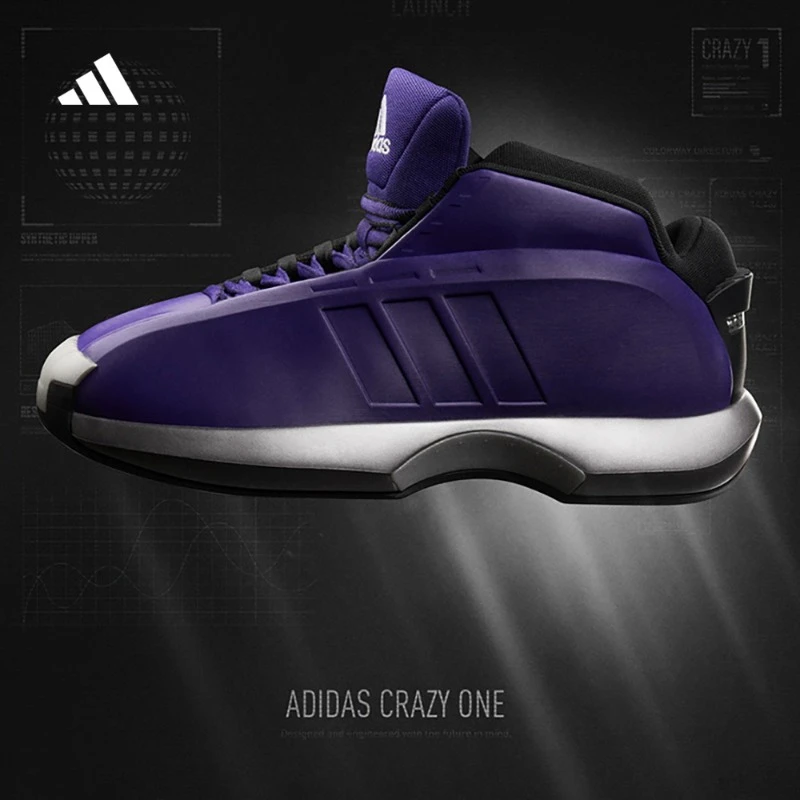 阿迪达斯官方CRAZY 1男款复刻版中帮专业篮球运动鞋adidas GY8944