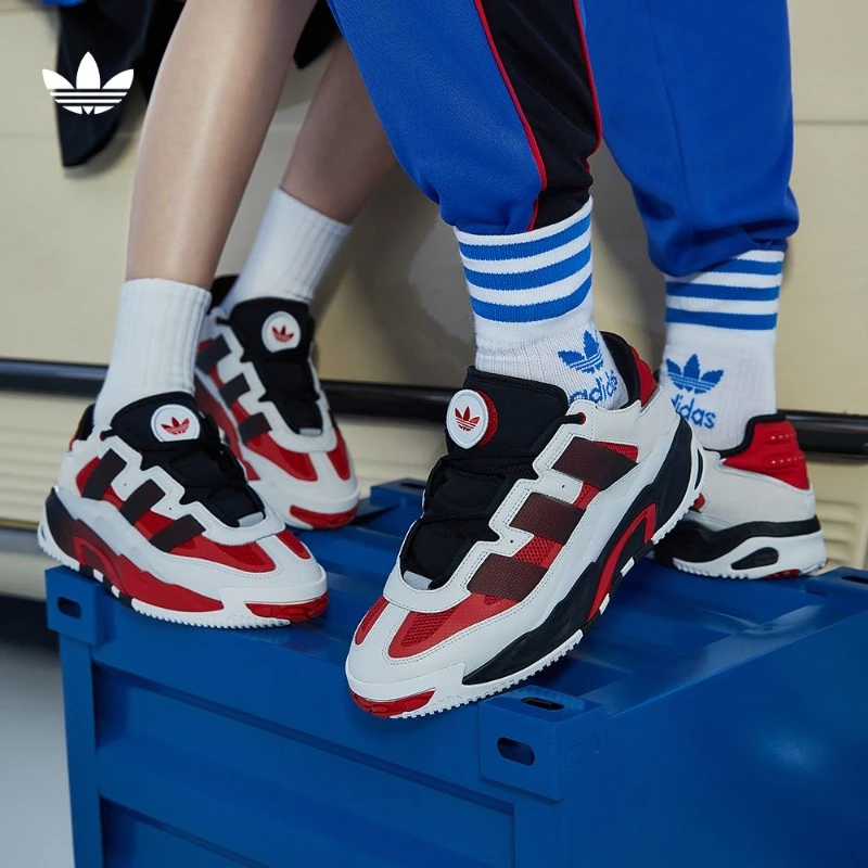 阿迪达斯三叶草男女经典运动鞋「奶包鞋」adidas NITEBALL H06508