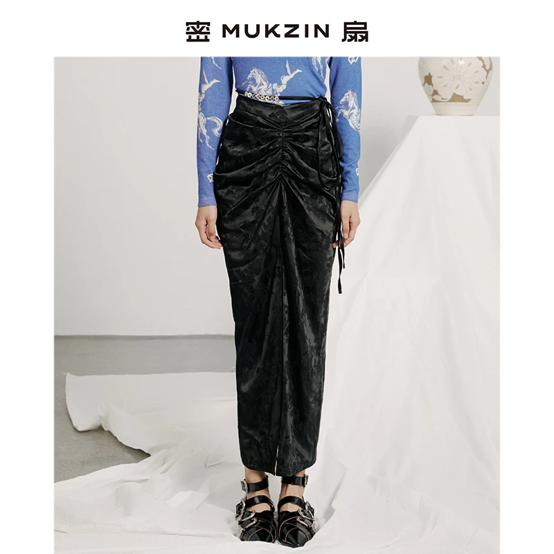 密扇游龙戏凤非遗磁州窑系列半裙小众设计师半身裙M233C27030001