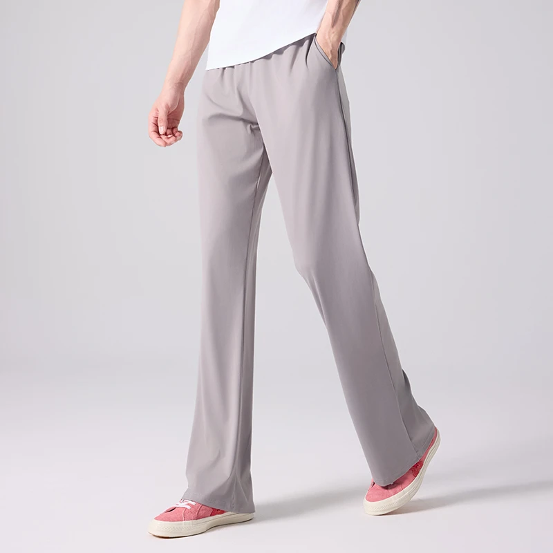 【高弹垂感弯刀】运动训练阔腿裤百搭微喇休闲裤纯色裤子男双11好物