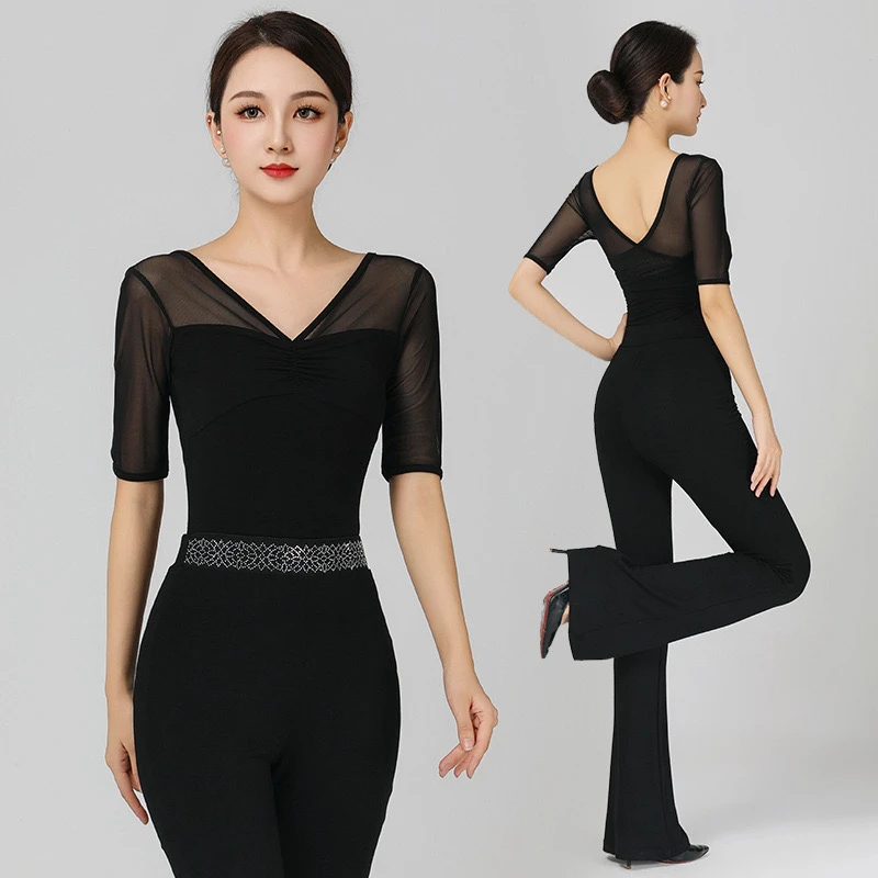 形体服女2024年夏季新款导师走秀礼仪训练服装高端舞蹈练功服装