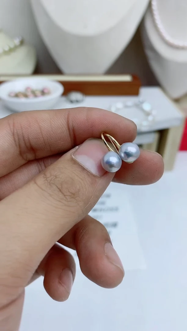 【闪购商品】海水珍珠耳饰银S925镶嵌海水真多麻