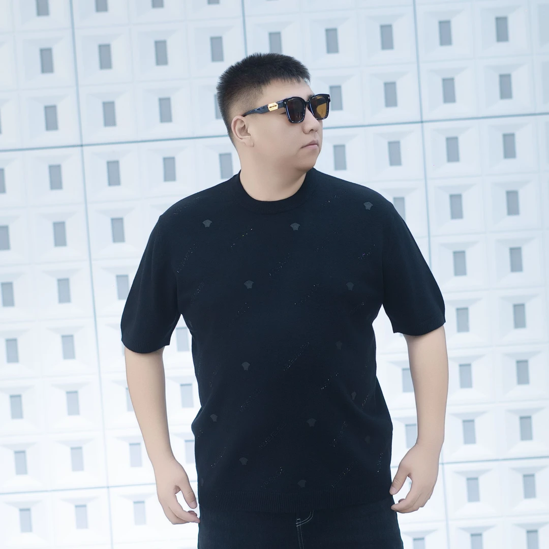 大码男装冬季加厚针织短袖7843