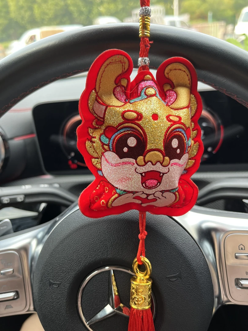 新年挂件龙宝吉祥物春节烫金公仔入户门