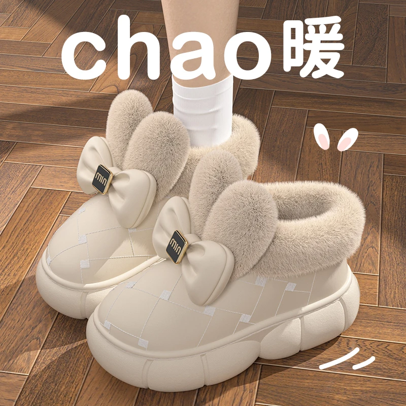 雪地靴女款2025新款冬季女鞋加绒加厚防水防滑包跟外穿棉鞋女冬天