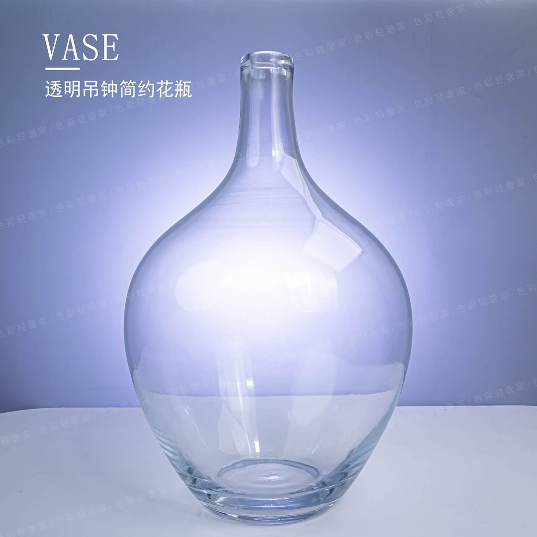 [色彩]Z2-TA413透明吊钟轻奢北欧简约创意气泡琉璃花器干花插花瓶